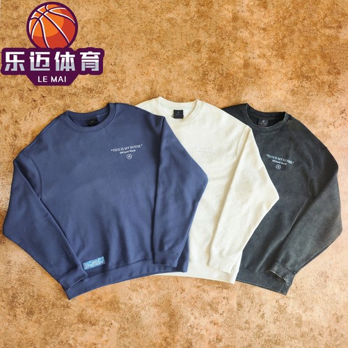 李宁韦德加绒保暖宽松圆领卫衣