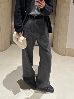 ONIVINTAGE欧尼纯羊毛直筒通勤简约休闲裤子2025秋冬新款女装西裤