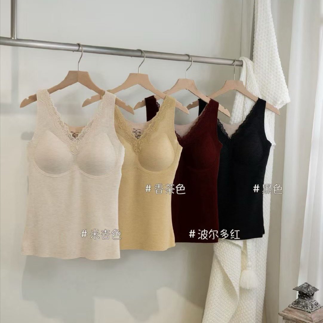 5032秋冬羊毛蚕丝磨毛保暖内衣女文胸一体带胸垫打底修身保暖背心,女士内衣/男士内衣/家居服,保暖背心,淘宝优惠券,粉丝福利购,淘宝优惠卷
