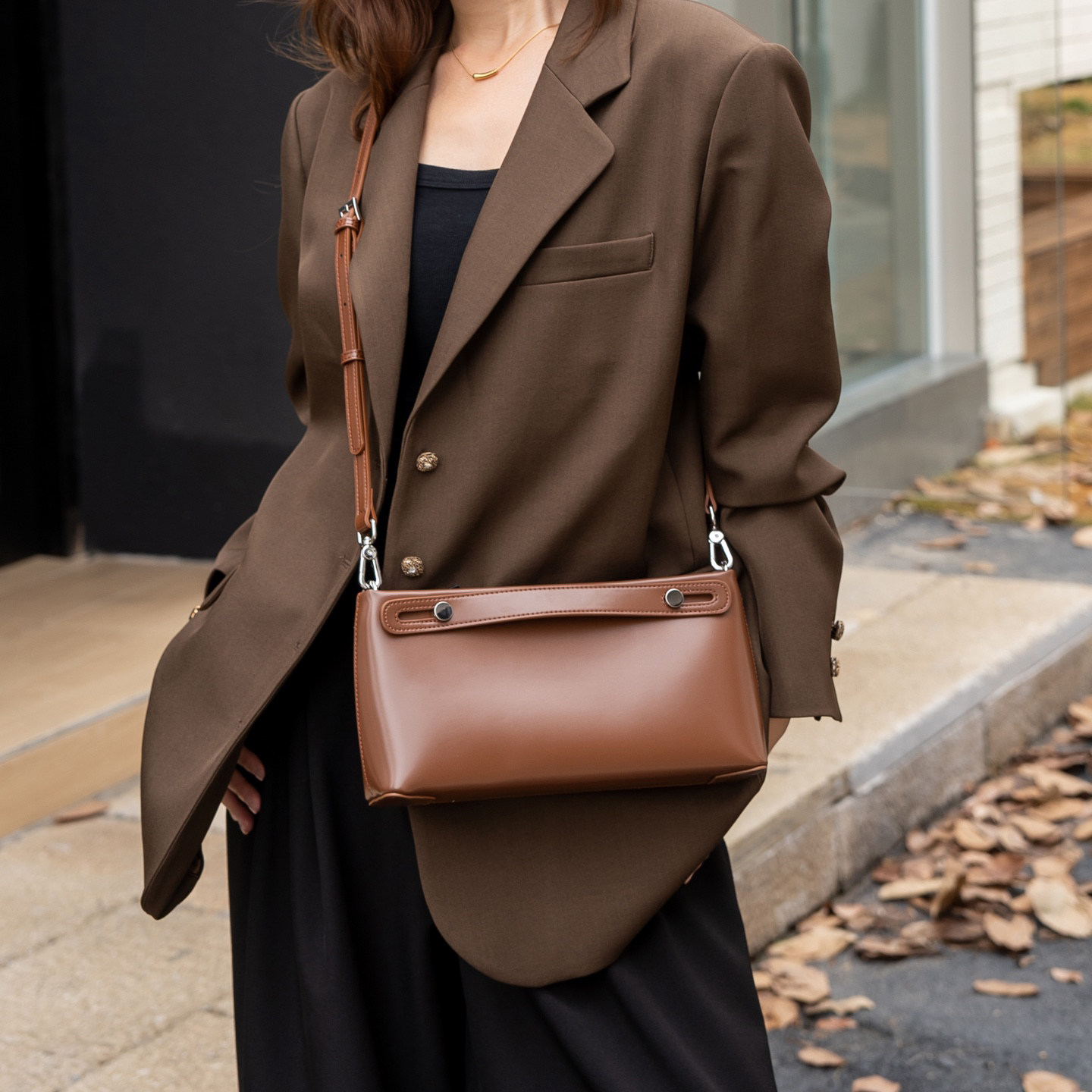 小众设计新款高级时尚简约真皮腋下包女25早秋新款时尚单肩斜挎包,箱包皮具/热销女包/男包,单肩包,淘宝优惠券,粉丝福利购,淘宝优惠卷