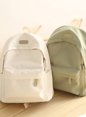 原宿ulzzang双肩包简约大容量背包女森系初中生高中大学生书包男