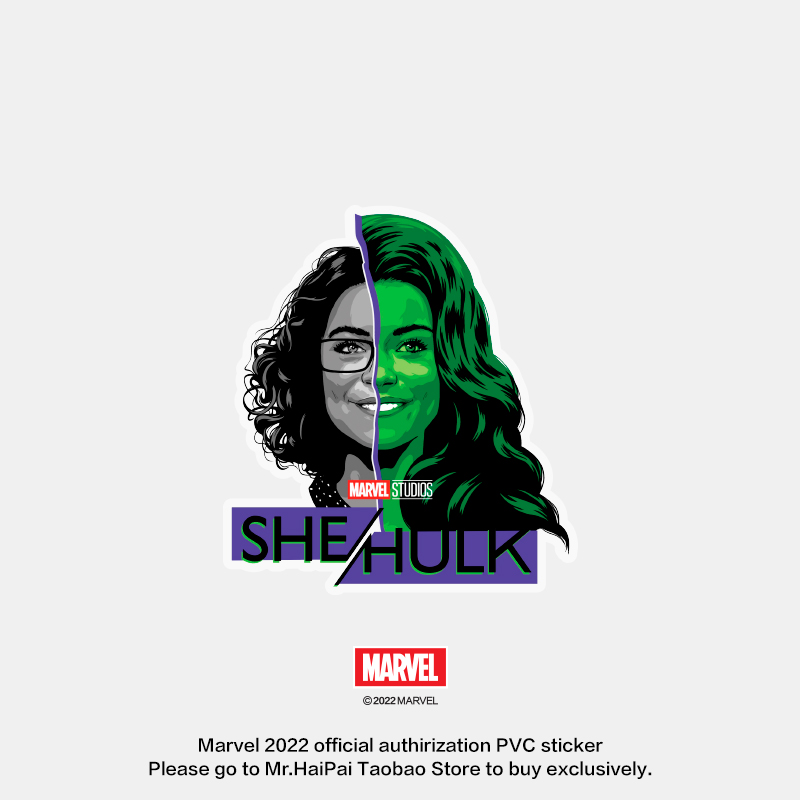 浩克绿巨人双重人格漫威周边贴纸
