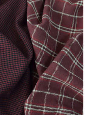 秋新品复古暗红系柔软全棉磨毛布料 手工DIY衬衫裙睡衣棉绒布料