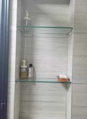 定制钢化玻璃隔板酒柜玻璃隔板层板浴室玻璃置物架隔板
