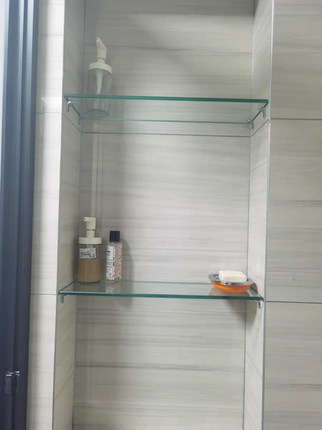 定制钢化玻璃隔板酒柜玻璃隔板层板浴室玻璃置物架隔板