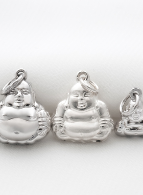 弥乐佛吊坠纯银中国风女