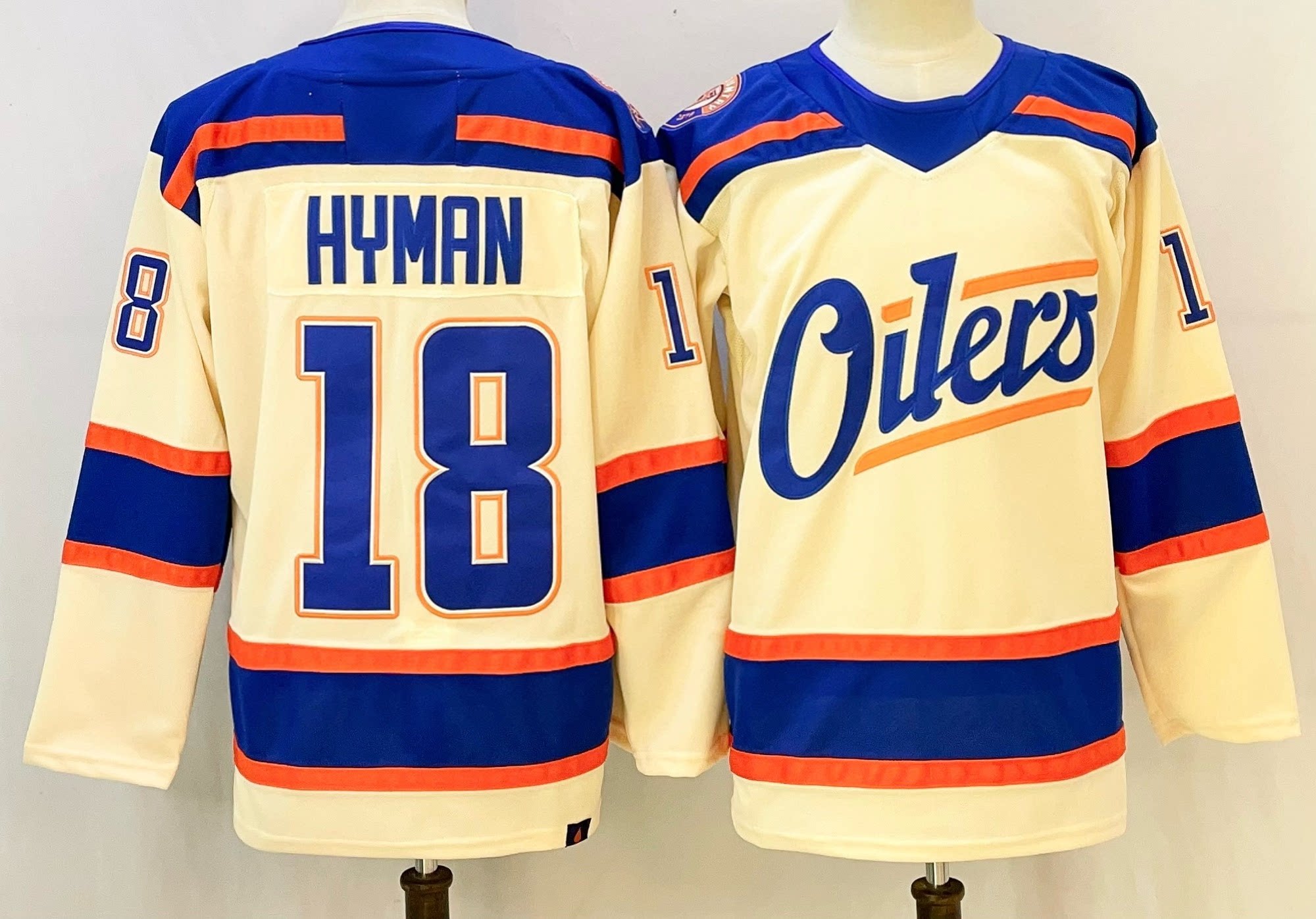 原版绣冰球油人队Edmonton Oilers jersey空白个性定制球衣