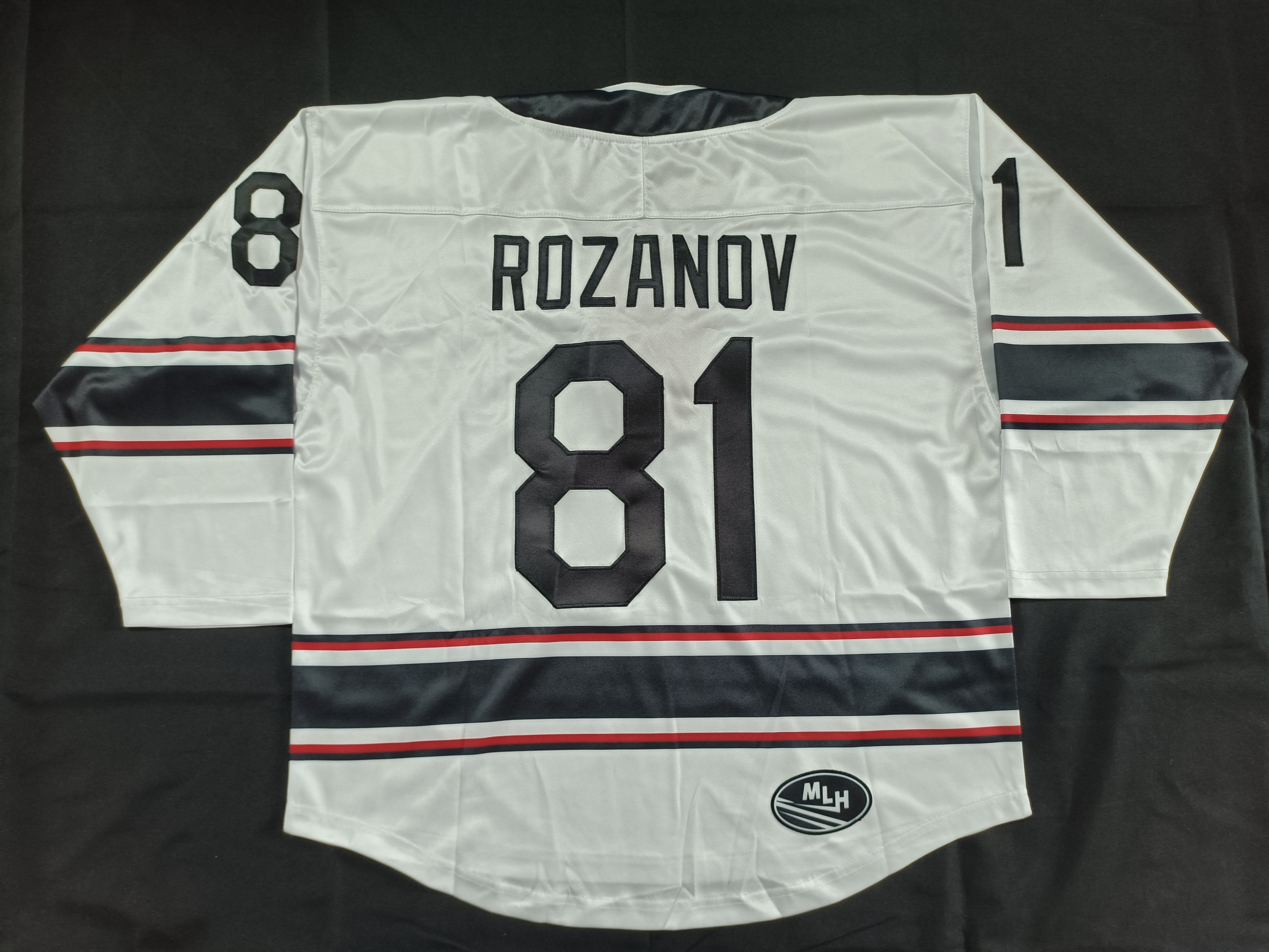 白色款刺绣巅峰对决康纳一粒鸭冰球服Heated Rivalry Rozanov球衣