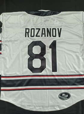 白色款刺绣巅峰对决康纳一粒鸭冰球服Heated Rivalry Rozanov球衣