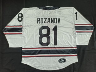 Rivalry Rozanov球衣 刺绣巅峰对决康纳一粒鸭冰球服Heated 白色款