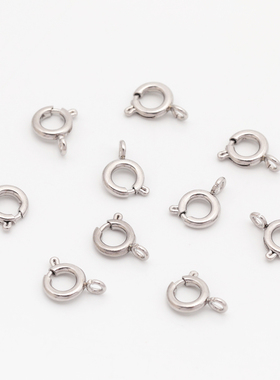 不褪色不锈钢弹簧扣精抛圆形Q扣diy手项链饰品连接收尾扣配件