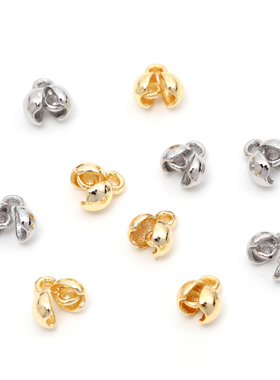 14k镀金保色单耳包扣定位扣收尾扣手工diy手工耳饰品材料