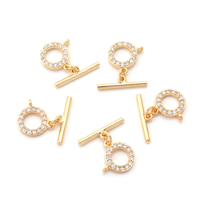 14k包金保色锆石OT扣手链项链