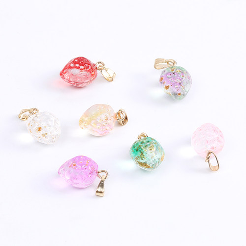 日本进口马卡龙草莓吊坠配件