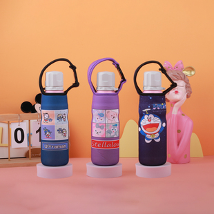 杯具熊保温杯套儿童水杯套斜挎手提600ml保护套运动户外水壶套袋