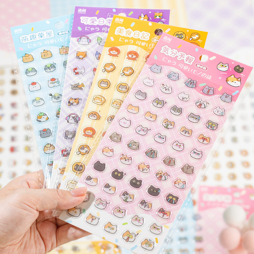 卡通猫咪立体滴胶贴纸