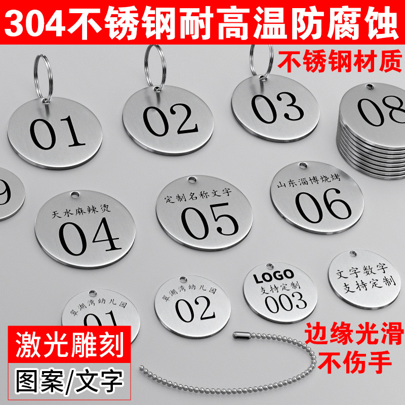304不锈钢金属数字号码牌定制图片