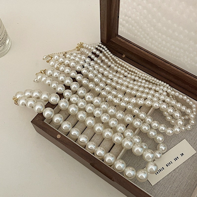 韩国新款高亮珍珠小香风气质项链