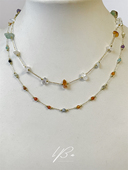 小众设计感天然石项链超仙韩国博主同款 多巴胺 夏天 锁骨链6164