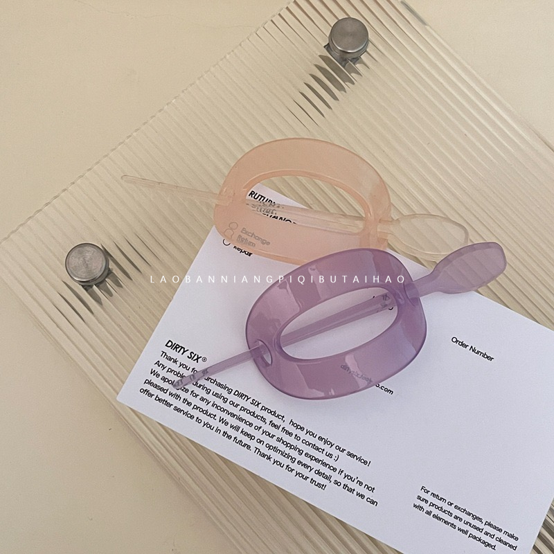 老板娘 小香风气质磨砂半透明雾面醋酸丸子头发簪独特发饰女11113