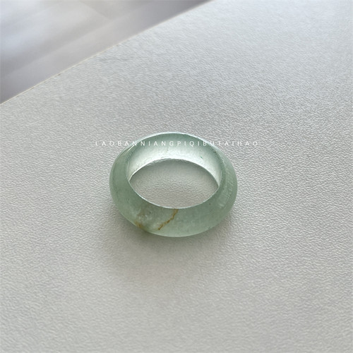 外贸尾货天然水晶玛瑙石头戒指