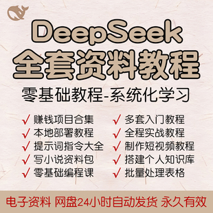 deepseek全套资料教程ai人工智能入门课程提示词指令大全赚钱玩法