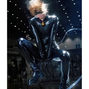 动漫星城代发PU皮紧身衣奇迹少女黑猫諾尔Cosplay服装 现货