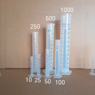 -2025塑料量筒量筒耐酸碱蓝线印度量筒实验室用品10-1000ml