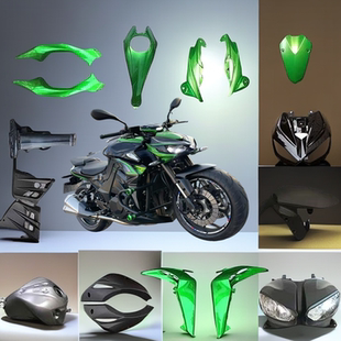 宝雕400嘉爵N19摩托车全套外壳Z1000配件大全挡泥板大灯后刹总成