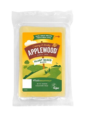 进口Applewood纯素食无麸豆无蛋奶苹果木烟熏车打奶酪芝士块200g