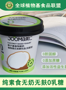 JOOMA美仁轻盈版植物基椰子酸奶纯素食无奶麸0乳糖0添加蔗糖100g