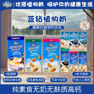 韩国进口BLUE DIAMOND蓝钻怡仁植物蛋白饮料纯素食无奶无麸杏仁奶