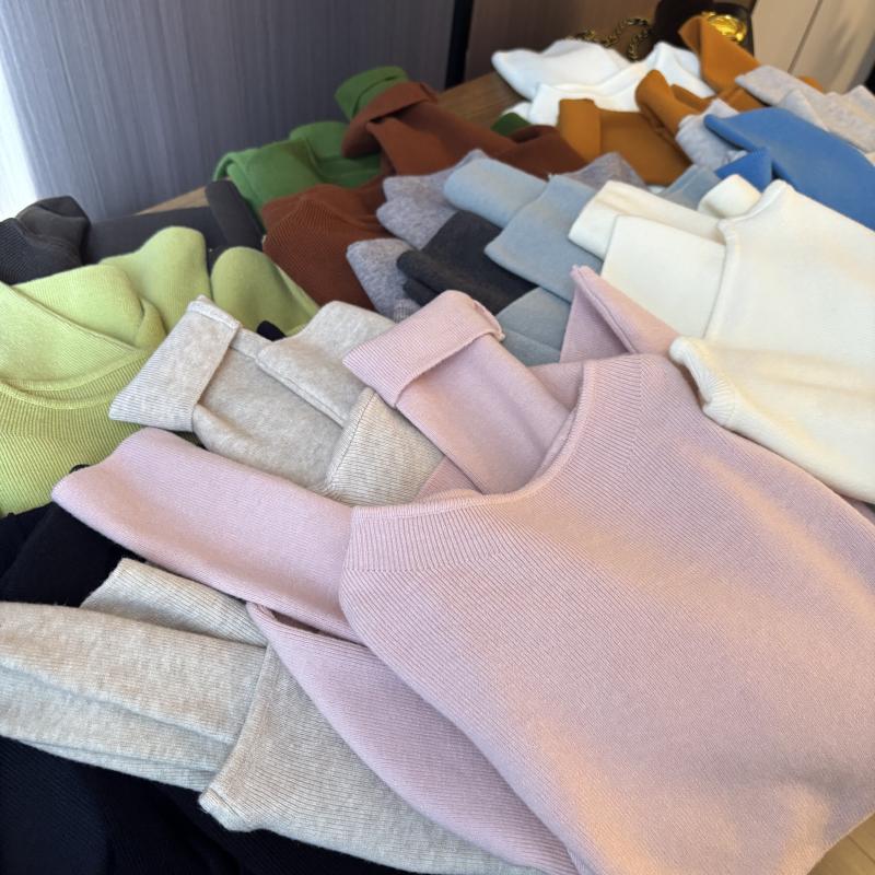 韩系！多色入~2025秋冬基础款半高领设计软糯舒适打底针织毛衣女