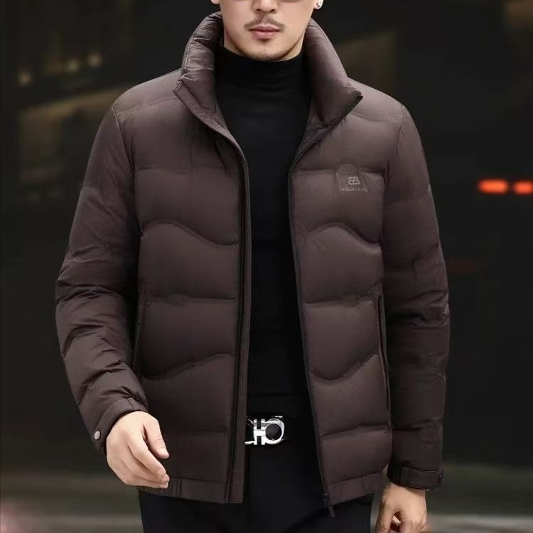 马卡书迪男士新款冬季立领羽绒服夹克外套上衣轻薄保暖羽绒衣男装