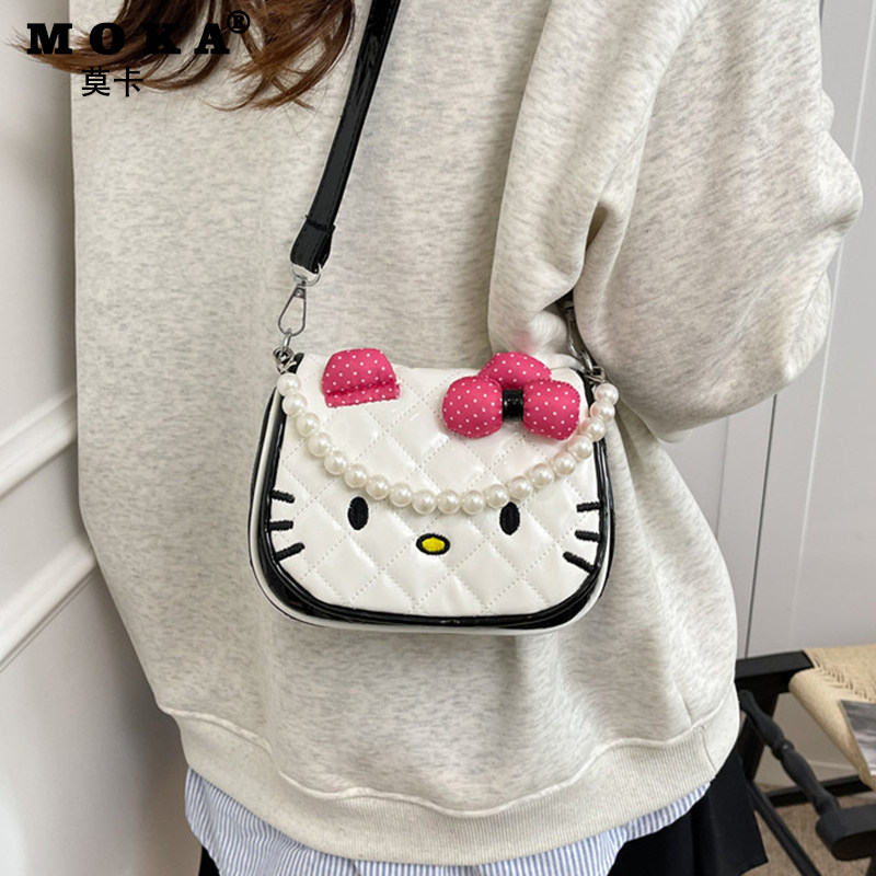 儿童包包女斜挎2025新款可爱卡通HelloKitty手提包时尚百搭公主风