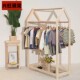 服装 挂衣服架双边挂中岛台原木 饰落地式 店展示架童装 店货架创意装