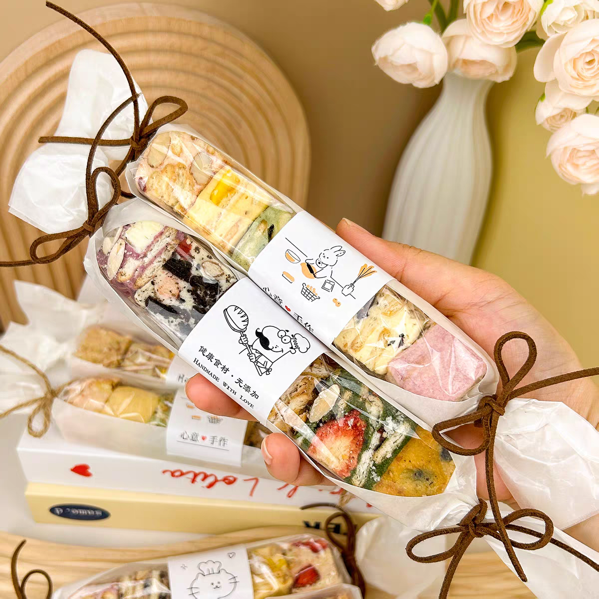 手工雪花酥打包透明袋麻绳贴纸DIY曲奇奶枣太妃糖牛轧糖工具包装,厨房/烹饪用具,点心包装盒/包装袋,淘宝优惠券,粉丝福利购,淘宝优惠卷