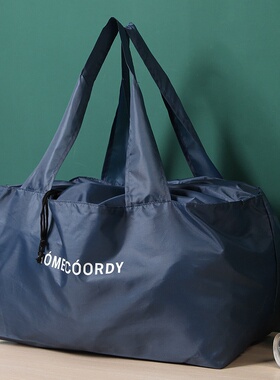 日单单肩包购物袋旅行袋行李袋束绳包束口包轻量化行李包易折叠