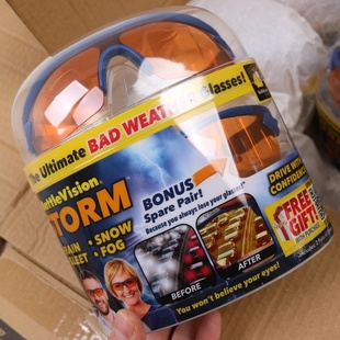 美单眼镜夜视护目镜防炫光驾驶骑行夜跑射击增光镜恶劣天气抗冲击