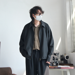 阿爆先生 春季简约高级感新中式夹克外套男韩系休闲宽松短款外套