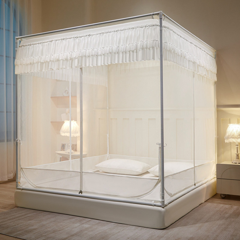 防摔蚊帐儿童家用2025新款免安装蒙古包回底宝宝防掉床纹帐床笠款