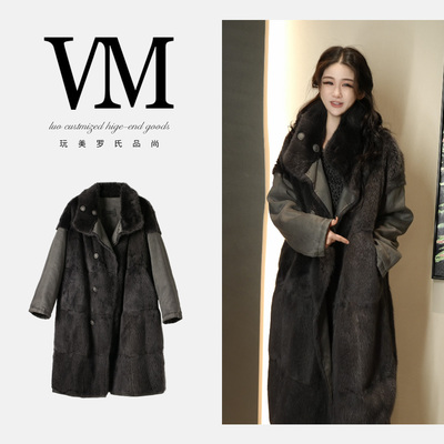 【顾里】双面穿水貂外套 防寒减龄爆火BNGD18580女款1580g102cm