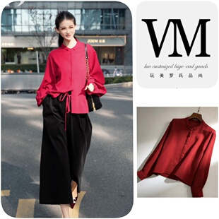 久爱成暖 65cm 上衣 11B26W3187小衫 470g 肌理感复古女款