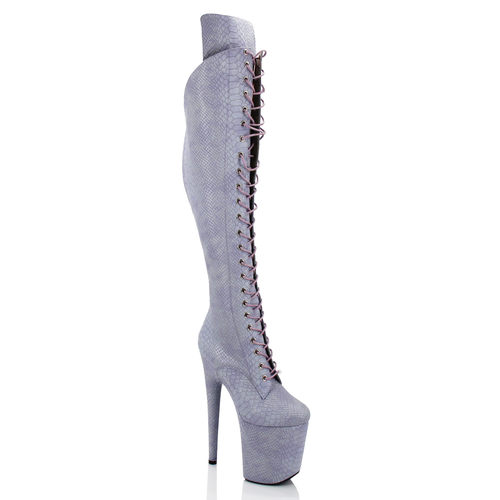 20公分钢管舞高跟过膝靴训练模特