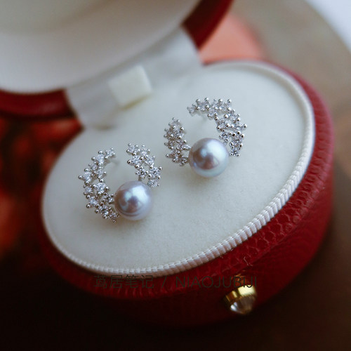 海水真多麻精致纯银繁星款耳钉