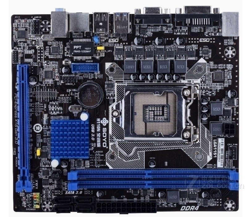 冲新 梅捷sy-h110n 全固版 h110mhc ddr4 支持1151针h110主板