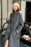 韩版中长款双面呢羊绒大衣女2025秋冬季新款加厚显瘦羊毛呢子外套，女装毛呢外套，芭图娜