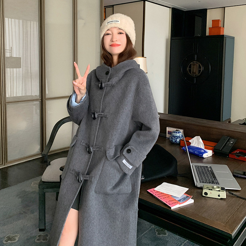 韩版中长款双面呢羊绒大衣女2025秋冬季新款加厚显瘦羊毛呢子外套,女装毛呢外套,芭图娜