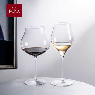 Rona原装进口斯诺伐克勃艮第红葡萄杯高脚水晶一体拉伸