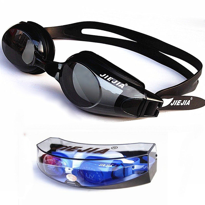 捷佳大框泳镜男女防雾防水高清经典运动专业新款舒适游泳平光眼镜